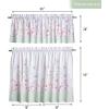 image:imageMaison d Hermine Kitchen Curtain Set for Windows 100 Cotton Set of Kitchen Curtain Valance for Home 2 Tier 28X36 and 1 Valance 56X18 Caf Gifts for Mothers Day Magnolia Mornings073  Summer Floral