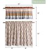 image:imageMaison d Hermine Kitchen Curtain Set for Windows 100 Cotton Set of Kitchen Curtain Valance for Home 2 Tier 28X36 and 1 Valance 56X18 Caf Gifts for Mothers Day Magnolia Mornings018  Romane