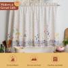 image:imageMaison d Hermine Kitchen Curtain Set for Windows 100 Cotton Set of Kitchen Curtain Valance for Home 2 Tier 28X36 and 1 Valance 56X18 Caf Gifts for Mothers Day Magnolia Mornings013  Faience