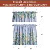 image:imageMaison d Hermine Kitchen Curtain Set for Windows 100 Cotton Set of Kitchen Curtain Valance for Home 2 Tier 28X36 and 1 Valance 56X18 Caf Gifts for Mothers Day Magnolia Mornings066  Passiflora