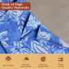 image:imageMaison d Hermine Kitchen Curtain Set for Windows 100 Cotton Set of Kitchen Curtain Valance for Home 2 Tier 28X36 and 1 Valance 56X18 Caf Gifts for Mothers Day Magnolia Mornings080  Indigo Love
