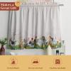 image:imageMaison d Hermine Kitchen Curtain Set for Windows 100 Cotton Set of Kitchen Curtain Valance for Home 2 Tier 28X36 and 1 Valance 56X18 Caf Gifts for Mothers Day Magnolia Mornings040  Basse Cour