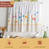 image:imageMaison d Hermine Kitchen Curtain Set for Windows 100 Cotton Set of Kitchen Curtain Valance for Home 2 Tier 28X36 and 1 Valance 56X18 Caf Gifts for Mothers Day Magnolia Mornings028  Summer Whisper