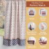 image:imageMaison d Hermine Kitchen Curtain Set for Windows 100 Cotton Set of Kitchen Curtain Valance for Home 2 Tier 28X36 and 1 Valance 56X18 Caf Gifts for Mothers Day Magnolia Mornings034  Fair Isle