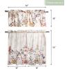 image:imageMaison d Hermine Kitchen Curtain Set for Windows 100 Cotton Set of Kitchen Curtain Valance for Home 2 Tier 28X36 and 1 Valance 56X18 Caf Gifts for Mothers Day Magnolia Mornings026  Equinoxe  Beige