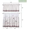 image:imageMaison d Hermine Kitchen Curtain Set for Windows 100 Cotton Set of Kitchen Curtain Valance for Home 2 Tier 28X36 and 1 Valance 56X18 Caf Gifts for Mothers Day Magnolia Mornings072  Meadow Florals  Brown