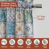 image:imageMaison d Hermine Kitchen Curtain Set for Windows 100 Cotton Set of Kitchen Curtain Valance for Home 2 Tier 28X36 and 1 Valance 56X18 Caf Gifts for Mothers Day Magnolia Mornings045  Agrume