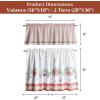 image:imageMaison d Hermine Kitchen Curtain Set for Windows 100 Cotton Set of Kitchen Curtain Valance for Home 2 Tier 28X36 and 1 Valance 56X18 Caf Gifts for Mothers Day Magnolia Mornings052  Rural Christmas