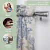 image:imageMaison d Hermine Kitchen Curtain Set for Windows 100 Cotton Set of Kitchen Curtain Valance for Home 2 Tier 28X36 and 1 Valance 56X18 Caf Gifts for Mothers Day Magnolia Mornings003  the Miller  Blue