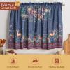 image:imageMaison d Hermine Kitchen Curtain Set for Windows 100 Cotton Set of Kitchen Curtain Valance for Home 2 Tier 28X36 and 1 Valance 56X18 Caf Gifts for Mothers Day Magnolia Mornings068  Christmas Joy