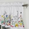 image:imageMaison d Hermine Kitchen Curtain Set for Windows 100 Cotton Set of Kitchen Curtain Valance for Home 2 Tier 28X36 and 1 Valance 56X18 Caf Gifts for Mothers Day Magnolia Mornings031  Printemps