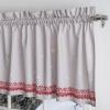 image:imageMaison d Hermine Kitchen Curtain Set for Windows 100 Cotton Set of Kitchen Curtain Valance for Home 2 Tier 28X36 and 1 Valance 56X18 Caf Gifts for Mothers Day Magnolia Mornings077  Fairy Christmas