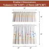 image:imageMaison d Hermine Kitchen Curtain Set for Windows 100 Cotton Set of Kitchen Curtain Valance for Home 2 Tier 28X36 and 1 Valance 56X18 Caf Gifts for Mothers Day Magnolia Mornings028  Summer Whisper