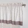 image:imageMaison d Hermine Kitchen Curtain Set for Windows 100 Cotton Set of Kitchen Curtain Valance for Home 2 Tier 28X36 and 1 Valance 56X18 Caf Gifts for Mothers Day Magnolia Mornings072  Meadow Florals  Brown
