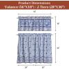 image:imageMaison d Hermine Kitchen Curtain Set for Windows 100 Cotton Set of Kitchen Curtain Valance for Home 2 Tier 28X36 and 1 Valance 56X18 Caf Gifts for Mothers Day Magnolia Mornings015  Melodie Bleue
