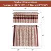 image:imageMaison d Hermine Kitchen Curtain Set for Windows 100 Cotton Set of Kitchen Curtain Valance for Home 2 Tier 28X36 and 1 Valance 56X18 Caf Gifts for Mothers Day Magnolia Mornings027  Reveillon Au Jardin