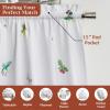 image:imageMaison d Hermine Kitchen Curtain Set for Windows 100 Cotton Set of Kitchen Curtain Valance for Home 2 Tier 28X36 and 1 Valance 56X18 Caf Gifts for Mothers Day Magnolia Mornings031  Printemps