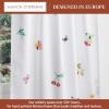 image:imageMaison d Hermine Kitchen Curtain Set for Windows 100 Cotton Set of Kitchen Curtain Valance for Home 2 Tier 28X36 and 1 Valance 56X18 Caf Gifts for Mothers Day Magnolia Mornings031  Printemps
