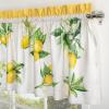 image:imageMaison d Hermine Kitchen Curtain Set for Windows 100 Cotton Set of Kitchen Curtain Valance for Home 2 Tier 28X36 and 1 Valance 56X18 Caf Gifts for Mothers Day Magnolia Mornings022  Limoncello