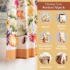 image:imageMaison d Hermine Kitchen Curtain Set for Windows 100 Cotton Set of Kitchen Curtain Valance for Home 2 Tier 28X36 and 1 Valance 56X18 Caf Gifts for Mothers Day Magnolia Mornings061  Pumpkin Garden  Cloudy Cream