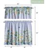 image:imageMaison d Hermine Kitchen Curtain Set for Windows 100 Cotton Set of Kitchen Curtain Valance for Home 2 Tier 28X36 and 1 Valance 56X18 Caf Gifts for Mothers Day Magnolia Mornings066  Passiflora