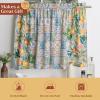 image:imageMaison d Hermine Kitchen Curtain Set for Windows 100 Cotton Set of Kitchen Curtain Valance for Home 2 Tier 28X36 and 1 Valance 56X18 Caf Gifts for Mothers Day Magnolia Mornings045  Agrume