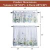 image:imageMaison d Hermine Kitchen Curtain Set for Windows 100 Cotton Set of Kitchen Curtain Valance for Home 2 Tier 28X36 and 1 Valance 56X18 Caf Gifts for Mothers Day Magnolia Mornings010  Fleurs De Mai