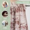 image:imageMaison d Hermine Kitchen Curtain Set for Windows 100 Cotton Set of Kitchen Curtain Valance for Home 2 Tier 28X36 and 1 Valance 56X18 Caf Gifts for Mothers Day Magnolia Mornings069  Holy Jouy  Brown