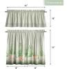 image:imageMaison d Hermine Kitchen Curtain Set for Windows 100 Cotton Set of Kitchen Curtain Valance for Home 2 Tier 28X36 and 1 Valance 56X18 Caf Gifts for Mothers Day Magnolia Mornings053  Winter Mornings