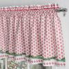 image:imageMaison d Hermine Kitchen Curtain Set for Windows 100 Cotton Set of Kitchen Curtain Valance for Home 2 Tier 28X36 and 1 Valance 56X18 Caf Gifts for Mothers Day Magnolia Mornings052  Rural Christmas