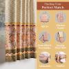 image:imageMaison d Hermine Kitchen Curtain Set for Windows 100 Cotton Set of Kitchen Curtain Valance for Home 2 Tier 28X36 and 1 Valance 56X18 Caf Gifts for Mothers Day Magnolia Mornings078  Damask