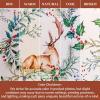 image:imageMaison d Hermine Kitchen Curtain Set for Windows 100 Cotton Set of Kitchen Curtain Valance for Home 2 Tier 28X36 and 1 Valance 56X18 Caf Gifts for Mothers Day Magnolia Mornings055  Holly Time