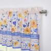 image:imageMaison d Hermine Kitchen Curtain Set for Windows 100 Cotton Set of Kitchen Curtain Valance for Home 2 Tier 28X36 and 1 Valance 56X18 Caf Gifts for Mothers Day Magnolia Mornings007  Girassol