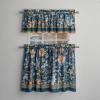 image:imageMaison d Hermine Kitchen Curtain Set for Windows 100 Cotton Set of Kitchen Curtain Valance for Home 2 Tier 28X36 and 1 Valance 56X18 Caf Gifts for Mothers Day Magnolia Mornings033  Luxury Loft  Dark Teal
