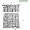 image:imageMaison d Hermine Kitchen Curtain Set for Windows 100 Cotton Set of Kitchen Curtain Valance for Home 2 Tier 28X36 and 1 Valance 56X18 Caf Gifts for Mothers Day Magnolia Mornings003  the Miller  Blue