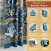 image:imageMaison d Hermine Kitchen Curtain Set for Windows 100 Cotton Set of Kitchen Curtain Valance for Home 2 Tier 28X36 and 1 Valance 56X18 Caf Gifts for Mothers Day Magnolia Mornings033  Luxury Loft  Dark Teal