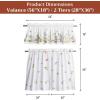 image:imageMaison d Hermine Kitchen Curtain Set for Windows 100 Cotton Set of Kitchen Curtain Valance for Home 2 Tier 28X36 and 1 Valance 56X18 Caf Gifts for Mothers Day Magnolia Mornings031  Printemps