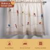 image:imageMaison d Hermine Kitchen Curtain Set for Windows 100 Cotton Set of Kitchen Curtain Valance for Home 2 Tier 28X36 and 1 Valance 56X18 Caf Gifts for Mothers Day Magnolia Mornings017  Birdies on Wire