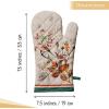 image:imageMaison d Hermine Oven Gloves 100 Cotton Oven Mitt 7 x 13 with Loop Heat Resistant BBQ Cooking Gloves for Thanksgiving Christmas Decorations Baking Handling Hot Pans Pack of 1 Recolte