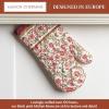 image:imageMaison d Hermine Oven Gloves 100 Cotton Oven Mitt 7 x 13 with Loop Heat Resistant Cooking Gloves for Thanksgiving Christmas Decorations Baking Handling Hot Pans Pack of 1 Reveillon Au Jardin