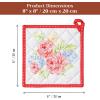 image:imageMaison d Hermine Pot Holders 100 Cotton Heat Resistant Potholders 8 x 8 Hot Pads with Loop BBQ Cooking Baking Gifts for Mothers Day Handling Hot Pans SpringSummer Pack of 2 Vintage Floral