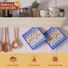 image:imageMaison d Hermine Pot Holders 100 Cotton Heat Resistant Potholders 8 x 8 Hot Pads with Loop BBQ Cooking Baking Gifts for Mothers Day Handling Hot Pans SpringSummer Pack of 2 Girassol