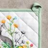 image:imageMaison d Hermine Pot Holders 100 Cotton Heat Resistant Potholders 8 x 8 Hot Pads with Loop BBQ Cooking Baking Gifts for Mothers Day Handling Hot Pans SpringSummer Pack of 1 Printemps