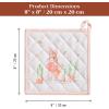 image:imageMaison d Hermine Pot Holders 100 Cotton Heat Resistant Potholders 8 x 8 Hot Pads with Loop BBQ Cooking Baking Gifts for Mothers Day Handling Hot Pans SpringSummer Pack of 1 Bunny Party
