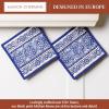 image:imageMaison d Hermine Pot Holders 100 Cotton Heat Resistant Potholders 8 x 8 Hot Pads with Loop BBQ Cooking Baking Gifts for Mothers Day Handling Hot Pans SpringSummer Pack of 2 Melodie Bleue