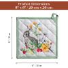 image:imageMaison d Hermine Pot Holders 100 Cotton Heat Resistant Potholders 8 x 8 Hot Pads with Loop BBQ Cooking Baking Gifts for Mothers Day Handling Hot Pans SpringSummer Pack of 1 Printemps