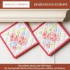 image:imageMaison d Hermine Pot Holders 100 Cotton Heat Resistant Potholders 8 x 8 Hot Pads with Loop BBQ Cooking Baking Gifts for Mothers Day Handling Hot Pans SpringSummer Pack of 2 Vintage Floral
