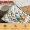 image:imageMaison d Hermine Pot Holders 100 Cotton Heat Resistant Potholders 8 x 8 Hot Pads with Loop BBQ Cooking Baking Gifts for Mothers Day Handling Hot Pans SpringSummer Pack of 1 Printemps