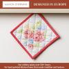 image:imageMaison d Hermine Pot Holders 100 Cotton Heat Resistant Potholders 8 x 8 Hot Pads with Loop BBQ Cooking Baking Gifts for Mothers Day Handling Hot Pans SpringSummer Pack of 1 Vintage Floral