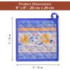 image:imageMaison d Hermine Pot Holders 100 Cotton Heat Resistant Potholders 8 x 8 Hot Pads with Loop BBQ Cooking Baking Gifts for Mothers Day Handling Hot Pans SpringSummer Pack of 2 Girassol